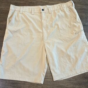 Wrangler Tan Athletic Shorts Lightweight Cotton Blend
